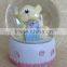 Hot sale eco-friendly cheap bear holding birthday cake snow globe for sale