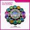 Made in Taiwan Cheap Colorful Christmas Large Decorative Rhinestone Buttons