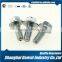 M30 Cl12.9 DIN6921 zinc plated full threaded UN flanged hex bolts