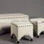 Modern Home Furniture Wood Legs Leather Foot Stool / Storage Ottoman