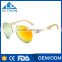 2016 new fashion alloy frame with handmade bamboo temple aviator sunglasses