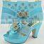 Fancy stone dress shoes and bag set italian design