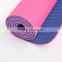 Soozier Non-Skid Deluxe Exercise Yoga Mat w/ Carrying Bag - 68" x 24" x 1/4" - Pink / Blue