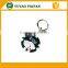 poker chip style plastic and metal keyring