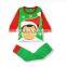 Christmas Santa Claus Long Sleeved T-shirt ELK Reindeer Printed Striped Pants Two-Piece Suit Pyjamas Sleepwear Homewear Cotton