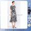 2016 Fashion Ladies Designer Floral Dress Women Casual Dress