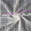 2016 fancy square design polyester fabric, white color viscose mesh fabric wholesale