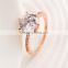 Real rose gold big crystal wedding jewelry latest gold ring designs