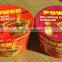 Instant Fast food dry 65g/75g/85g cup bag noodle with spicy