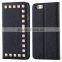 Floveme Leather case For iPhone 6/6s plus square rivet leather case stand view