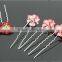 Wedding Bridal Party Alloy Flower Crystal Hair Pins Clips Bridesmaid Hairpin