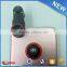 Universal 3 in 1 Mobile Camera Extra Lens 180 Fisheye Wide Macro Lens