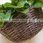 100%Handmade Wicker Wall Hanging Plant Basket Wicker Flower Hanging Basket