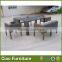 2014 New Style PE Rattan high end garden dining table with chairs
