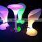 Hot Sale! commerical nightclub beautiful lighting classic plastic LED Bar Stool with 16 colors change