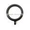 Window Plastic Curtain Rod Rings Inside Diameter 34mm & Inside Diameter 26mm with Eyelet Black Plastic