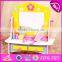 2017 New design pretend play toy wooden play makeup W08H070