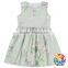 Hot Sell Children Flower Pattern Designs Baby Girl Sleeveless Party Dress Frock Design For Girls