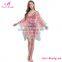 Drop Shipping Pink Cloak Style Woman Dresses Cover Up Beachwear