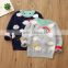 Warm girls rainbow and cloud pattern patchwork sweater pullover with cheap price