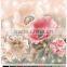 small broken flower screen printed travel blanket floral woven embossed micro plush raschel blanket