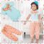 High quality baby outfit boutique kids spring two pieces clothing set wholesale children clothes