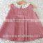 Top fashion lovely polka dot lace trim collar smocked western style 1-6 years old little girl princess dresses