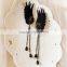 Gothic long tassel chain earrings,cute wings long ear cuff,girls cosplay comic earrings for no hole ears