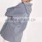 Oversized Women Drop Shoulder Sweatshirt With Front Drawstrings Lotty Blue Distressed Short Sleeve Hoodie Streetwear