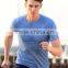 Mens Heather Polyester Spandex Slim Dry Fit Sports Gym T Shirt With Wholesale Price Blank Raglan Short Sleeve Fitted T Shirt