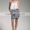 Factory Supply Plus Size Blue Striped Skirt Women's Fashion Bottom Wear Printed Skirt