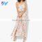 Latest Casual Wear Fashion For Women Spaghetti Straps Double Layered Long Maxi Dress