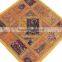 Yellow Sari Lounge Pillow Floor Sitting Kundan Colorful Handicraft Cushion 26in