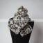Fashion winter leopard print Faux Fur Furry Infinity Scarf