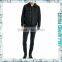 Medium Wash Fur Collar Black Denim Mens Short Jackets