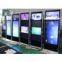 55 and 32 inch dual monitor display,double screen kiosk,free standing advertising video display kiosk