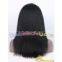 18inch 1# black kinky straight human hair full lace wig in stock