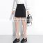 Womens Clothes Wholesale Black Casual Woolen A Line Skirt For Ladies