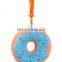 OEM Stuffed donut FOOD key chain soft keychain toy with custom logo