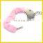 2015 new style pink color plush handcuffs