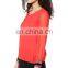 New Comfortable Cutting Ladies Fit Hot Summer Beautiful Latest Sexy Hot Red Fancy 3/4 Sleeves Blouse Tops Tunics Women Dress