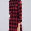 Long Sleeve Plaid Long Ladies' Shirt