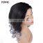 No Tangle No Shedding 100% Human Hair Indian Remy Ombre Color Gray Hair Lace Front Wig With Baby Hair