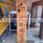 Laser cut corten steel column sign for landscape architecture