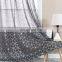 Luxury White Sheer Foil Print Voile Curtains for Living Room Rod pocket 2 Panels