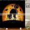i@home fashionably dropshipping black color cat waterproof 3d shower curtain decor 180cm x 180cm