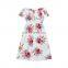 Posh Girl Purple Flower Off Shoulder Summer Maxi Dress