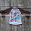 Baby Thanksgiving Day shirts Turkey print Kids Girl Boy ruffle Sleeve Tops Tees for 1-5T