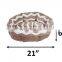 High Quality Round Pet Bed Soft Plush Fabric Dog Bed Washable Warming Bed for Pets