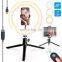 10Inch 3 Modes 10 Brightness Levels 3000K-6000K ring fill light 120 Led light rings with Tripod Stand Makeup led ring light